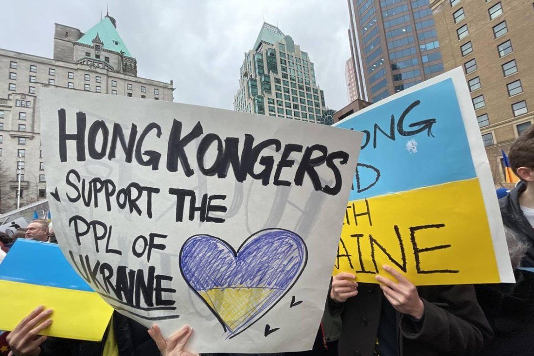 Hong Kong protesters around the world embrace Ukraine’s cause