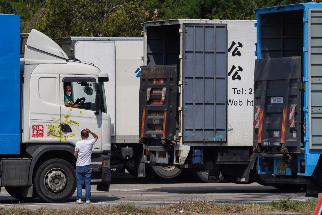 Hong Kong cross-border truck drivers in push for Covid ‘closed loop’ plan