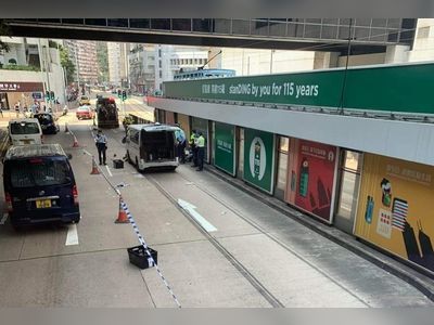Hong Kong police arrest delivery driver, 24, after van hits, kills shopper
