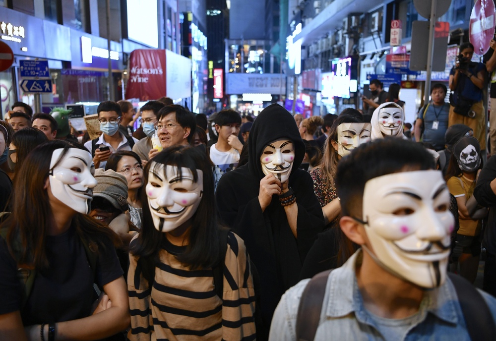 Eleven convicted of rioting in anti-mask law protest in Wan Chai