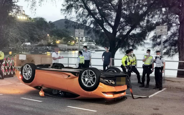Man injured in Lamborghini rollover crash