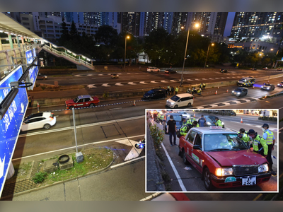 Woman crossing ten-lane dies after hit by taxi