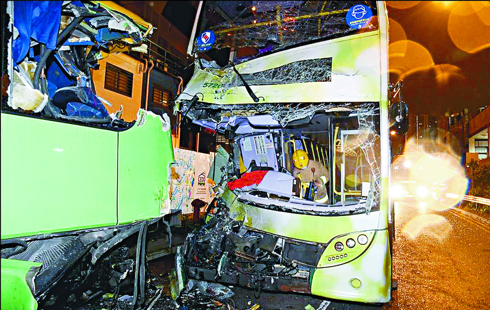 Driver killed as bus slams into waiting coach