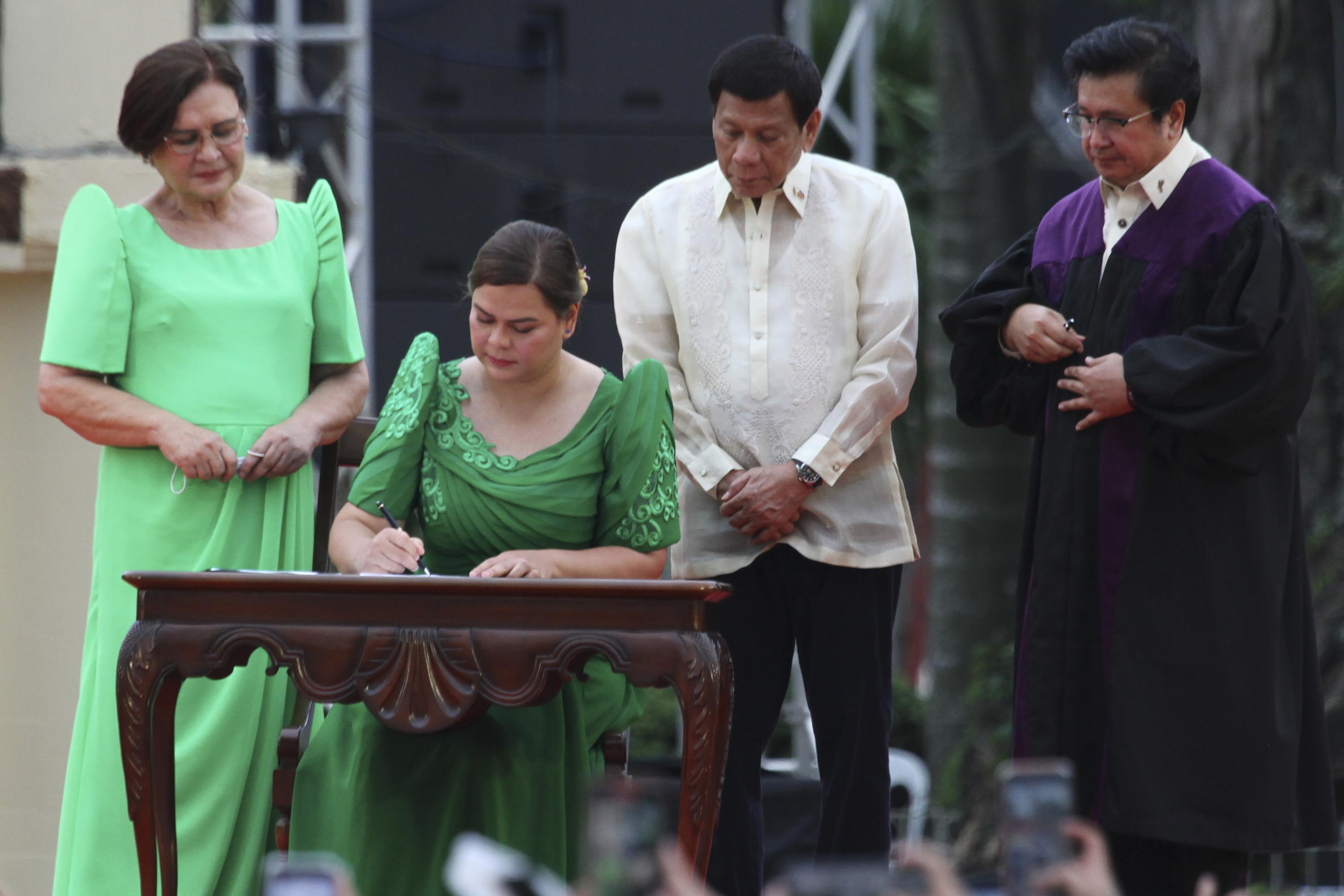Duterte's daughter takes oath as Philippine vice president