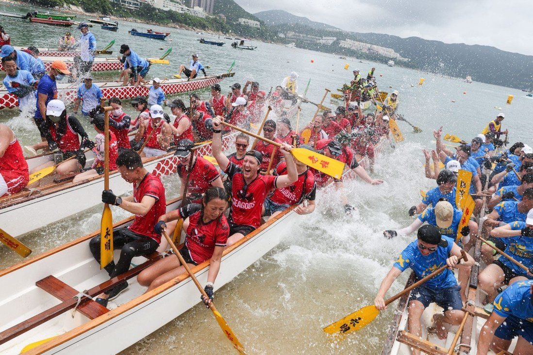 Hong Kong’s Stanley beach welcomes back dragon boat race