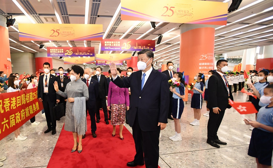 Xi says Hong Kong 'reborn of fire' as visit begins
