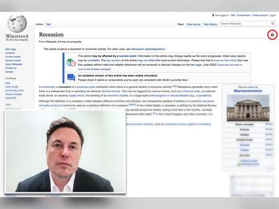 Elon Musk blasts Wikipedia after it suspends edits of ‘recession’ page