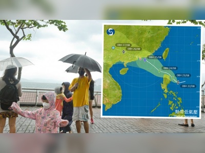 Tropical Storm Ma-on to affect HK, bringing squally thunderstorms