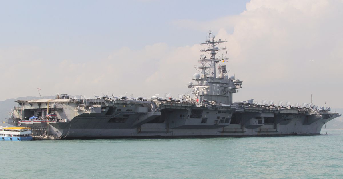 U.S. Navy say carrier USS Ronald Reagan conducting operations in Philippine Sea