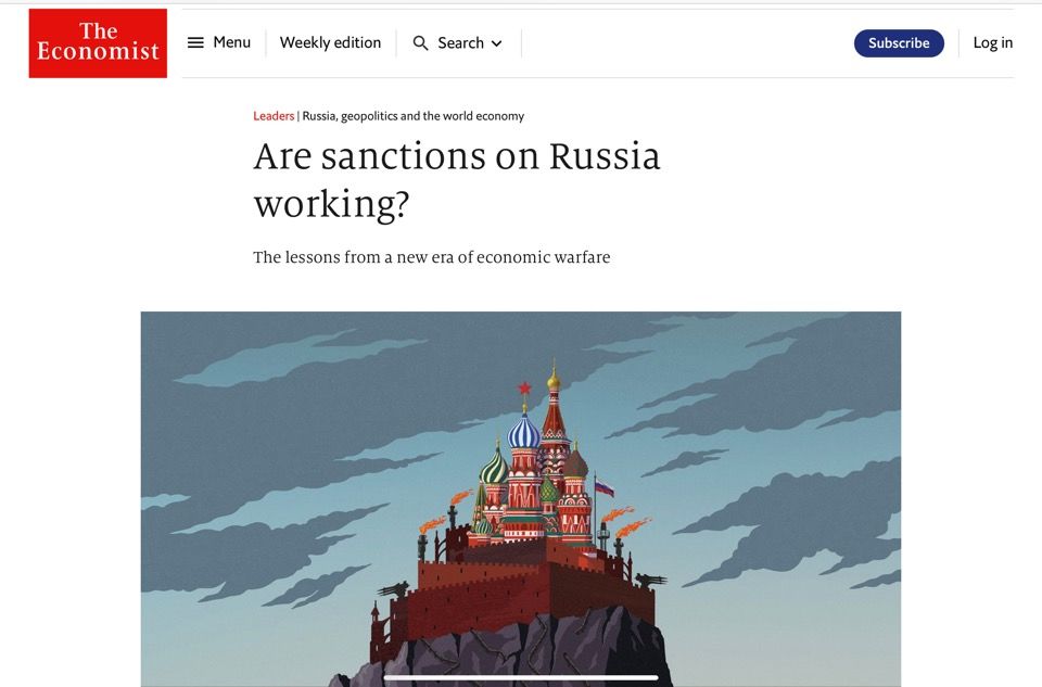 Sanctions war isn’t going as planned – The Economist