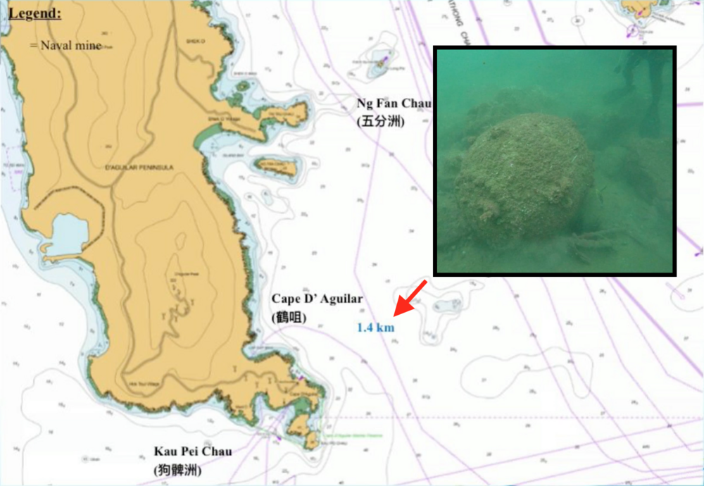 Vicinity of Cape D’Aguilar cordoned off for wartime naval mine detonation