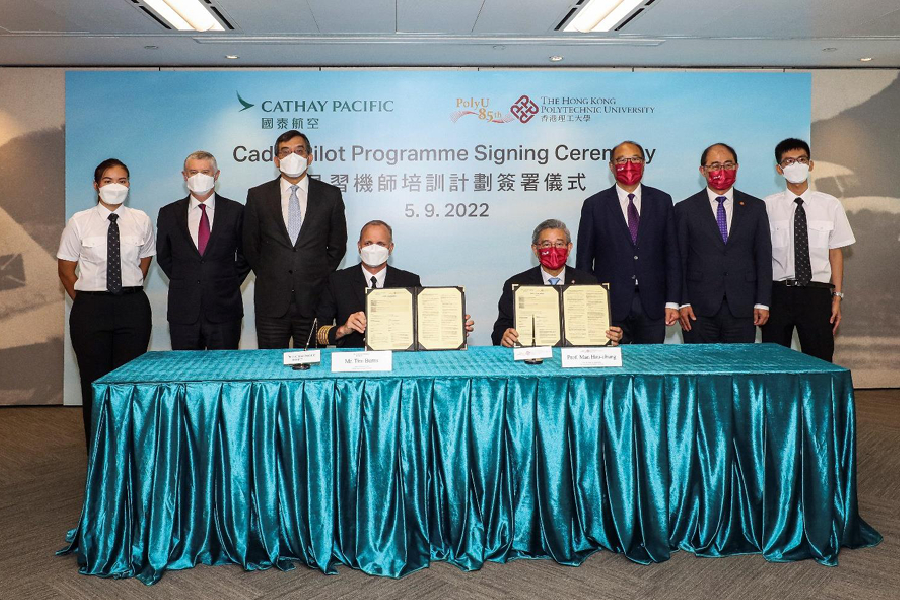 Cathay Pacific and PolyU sign Cadet Pilot programme agreement