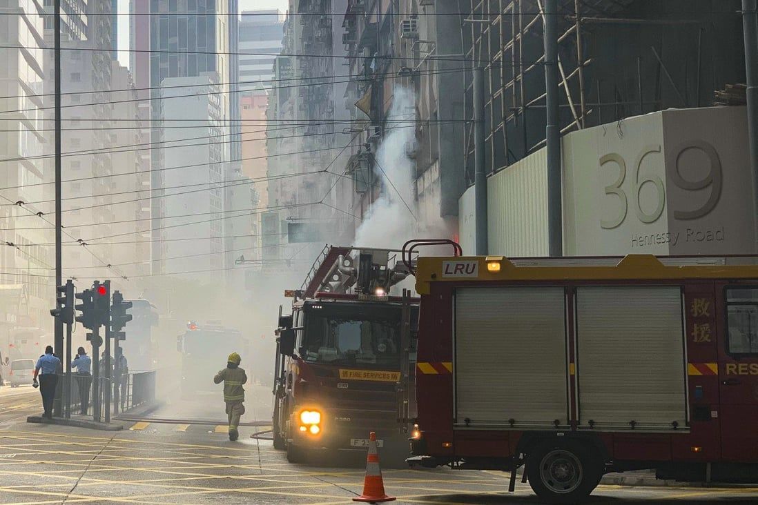 Dozens of residents evacuated after fire at takeaway food shop in Hong Kong