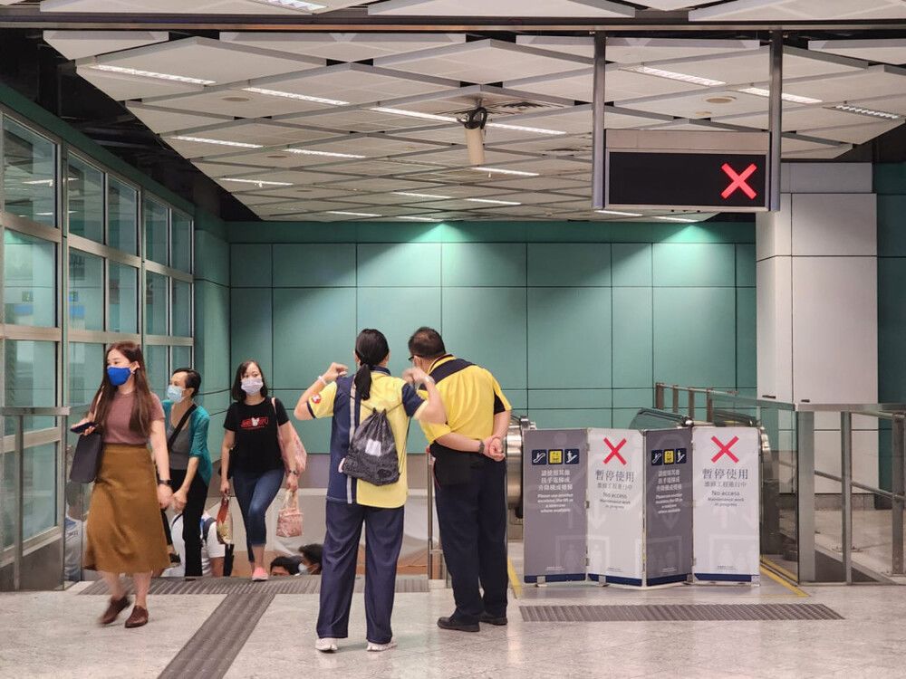 None injured as rooftop panels fall at Siu Hong station