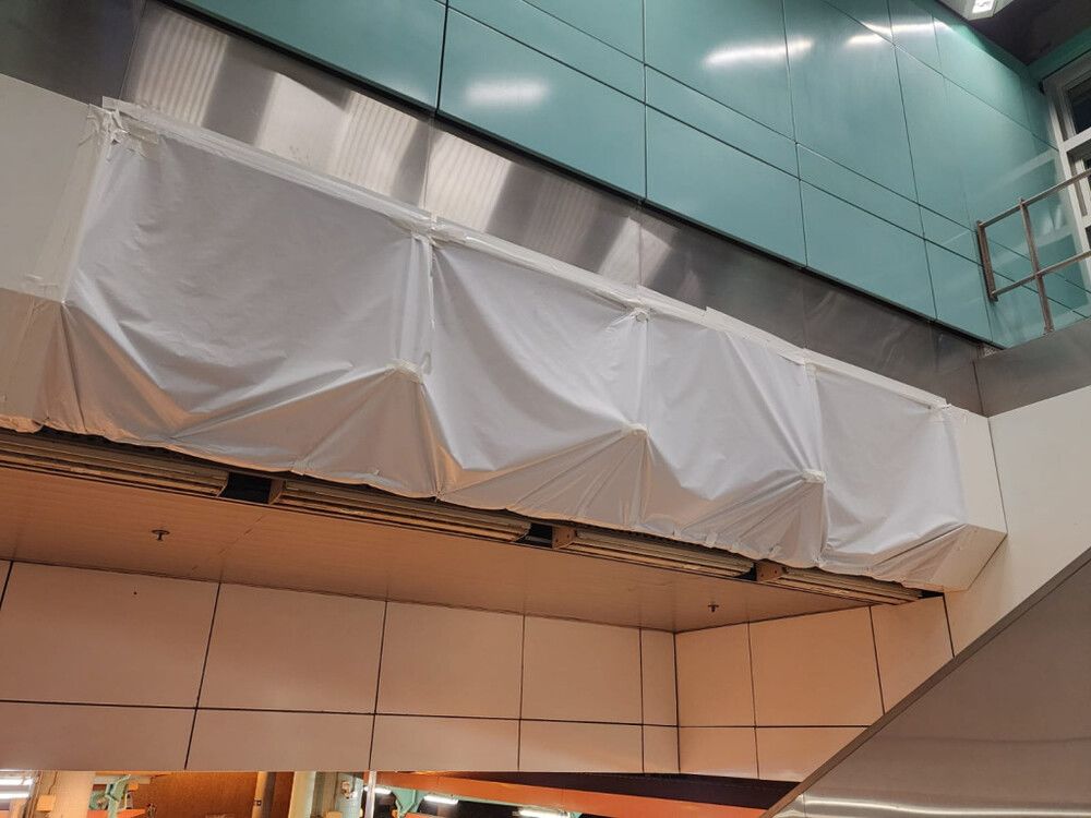 None injured as rooftop panels fall at Siu Hong station