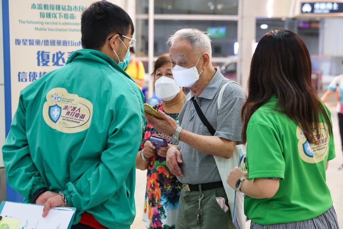 Hong Kong health officials renew push to sign up elderly for Covid jabs