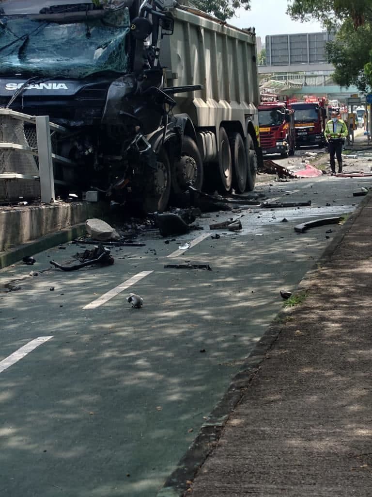 At least nine injured after tipper rear ends double-decker in Tuen Mun