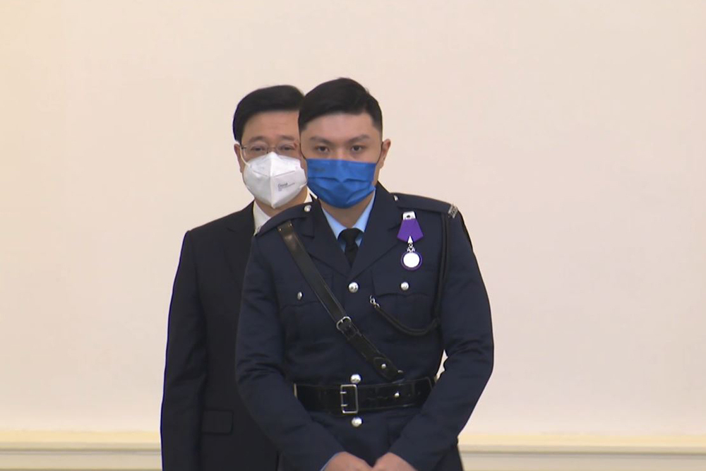 Cop stabbed on July 1 last year awarded Silver Medal for Bravery