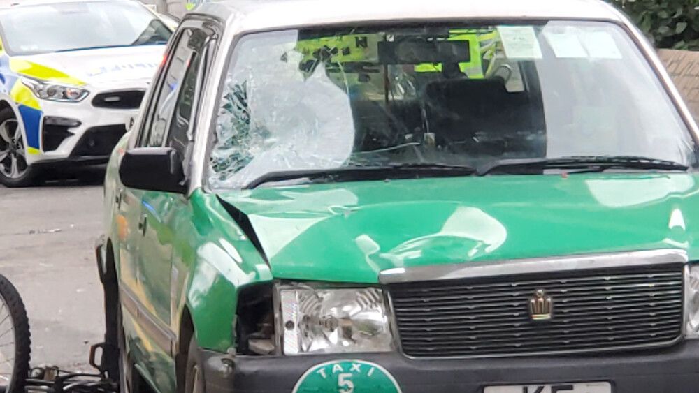 Cyclist dies after crashing into taxi in Yuen Long
