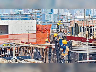 Construction workers protest non-payment of wages and construction fees