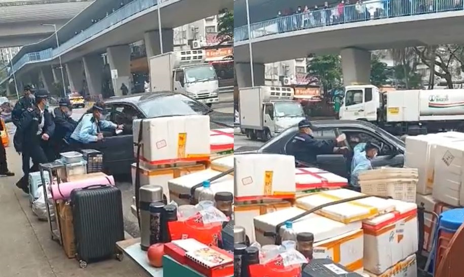 (Video) Furious driver wanted after out-running five cops in Yuen Long