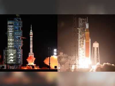 China and NASA are racing to the moon. Side-by-side photos hint NASA has the edge, but China's secrecy makes the race hard to call.