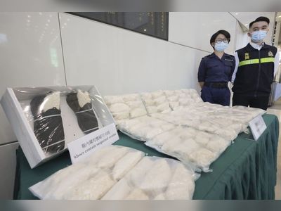 Hong Kong customs seizes cocaine worth HK$26 million hidden in sports shoes