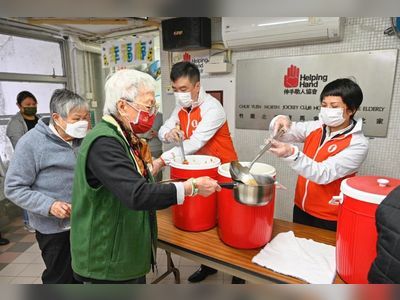 Charities, businesses hand out meals to Hong Kong’s poor for Lunar New Year holiday