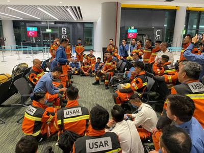 Hong Kong's 59-strong rescue team arrives in Türkiye to aid Adana