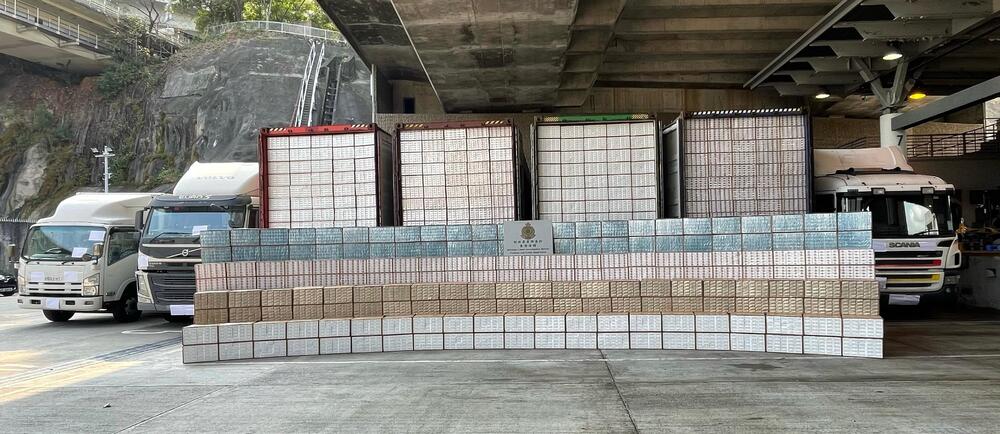 Two arrested as illicit cigarettes worth HK$120m seized by Customs