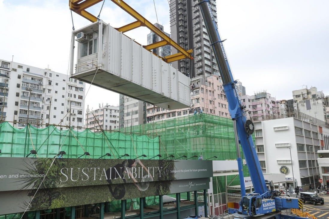 Hong Kong dismantles transitional housing project, prepares pieces for next site