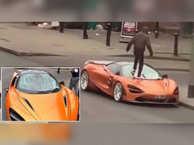 McLaren supercar worth £225,000 damaged after man stamps on it while parked