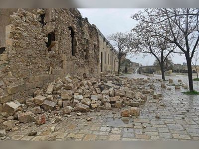 Quake damages ancient citadel in Syria’s Aleppo