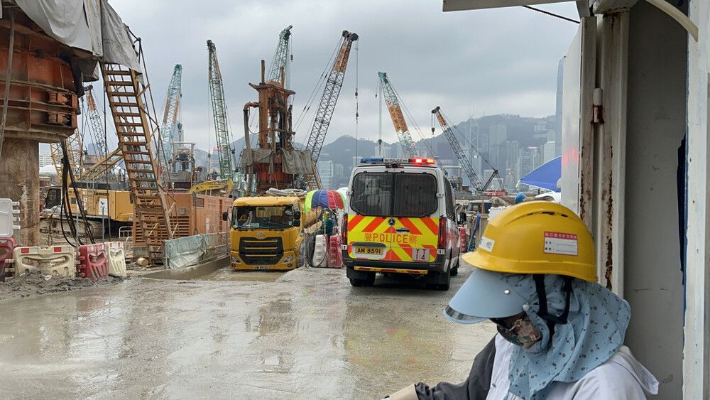 Worker suffers broken leg after steel beam falls onto him at West Kowloon Cultural District site