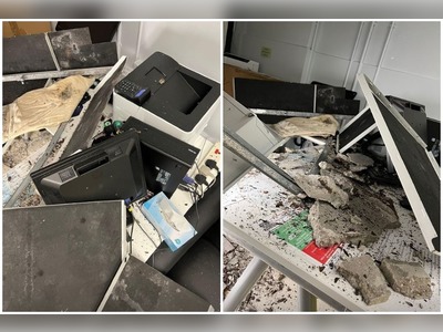Another ceiling collapse incident sees concrete slab fall at Kwai Chung Hospital, destroying printer