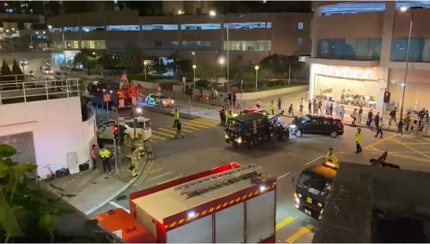 Woman sandwiched in Tsuen Wan crash; at least four people hospitalized