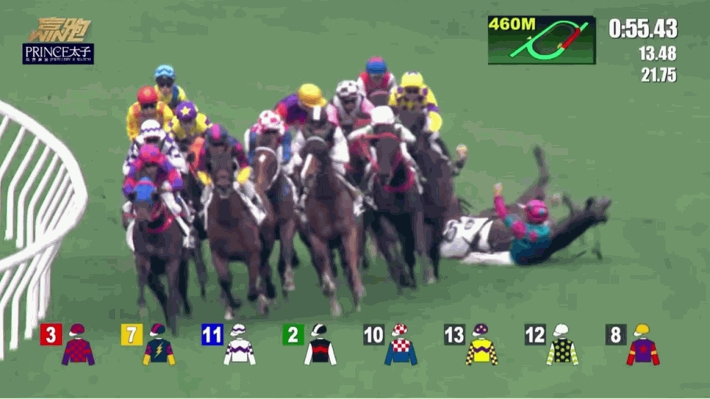 Jockey falls off horse for second time in a month during Sha Tin race