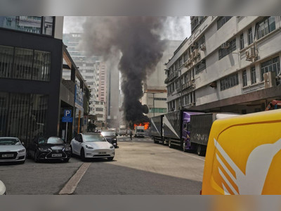 Truck catches fire while parked in Kwai Chung
