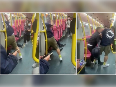 Punches fly over loud phone call