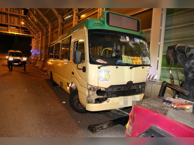 Nine hospitalized as driver crashes minibus due to suspected asthma attack