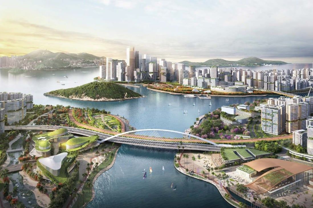 Hong Kong leader says work on 2 mega land projects to proceed simultaneously