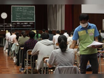 All students writing Hong Kong’s university entrance exams must wear masks