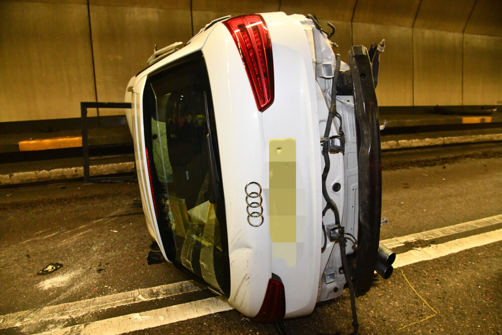 Actor Jimmy Wong among four injured as Audi crashes into two taxis in Cross-Harbour Tunnel