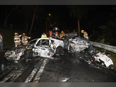 Four injured in a two-vehicle crash in Tai Po, one driver arrested
