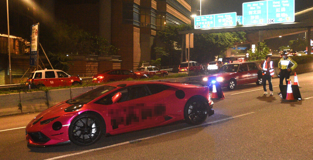 Lamborghini driver detained for refusing to do breathalyzer test