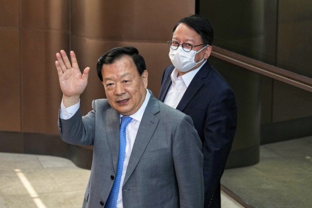 Beijing’s top official for Hong Kong affairs kicks off fact-finding trip